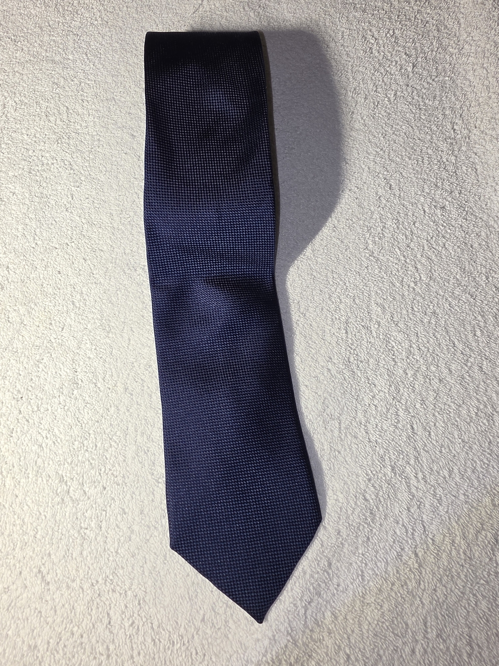 John W. Nordstrom Navy Textured Men's 100% Silk Tie